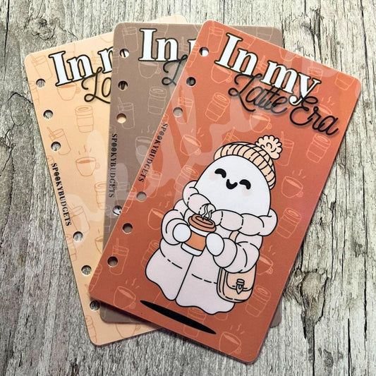 In My Latte Era Cash Binder Dashboard A6 Laminated