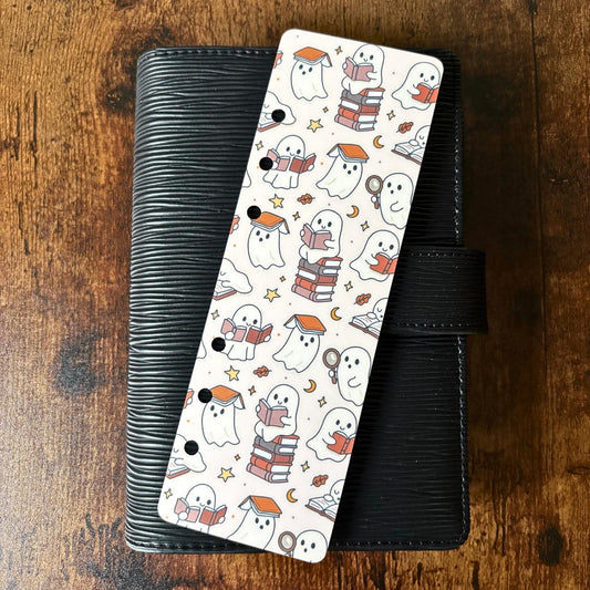 Autumn Bookish Ghoul Laminated A6 Binder Bookmark Scratch & Save Challenge