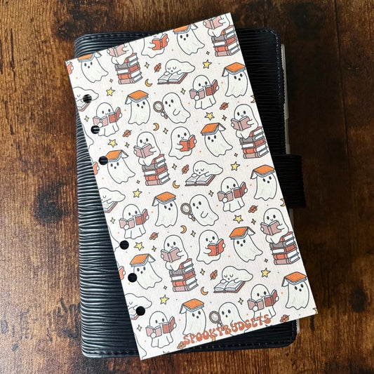 Autumn Bookish Ghoul Linen A6 Binder Dashboard