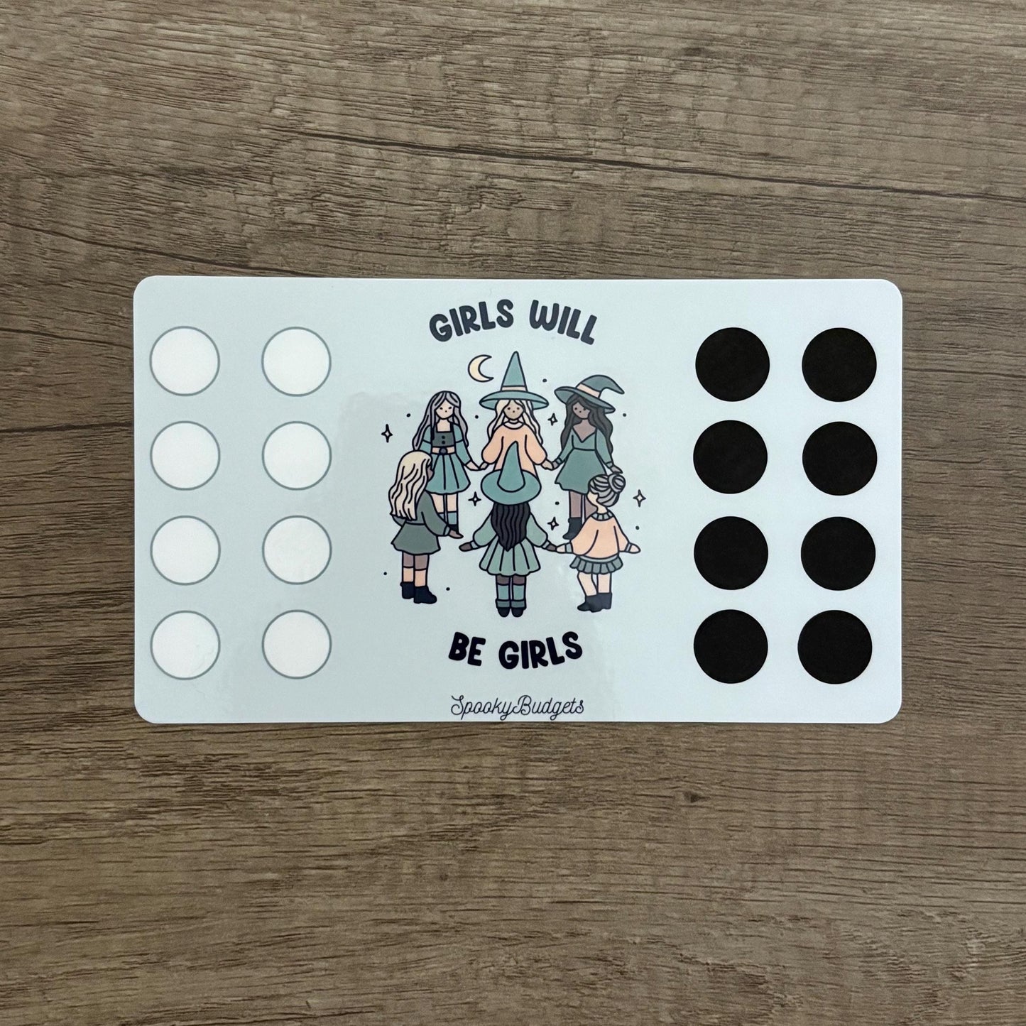 Girls Will Be Girls Roll/Scratch & Save Challenge Laminated A6 A5 50+ Total Savings
