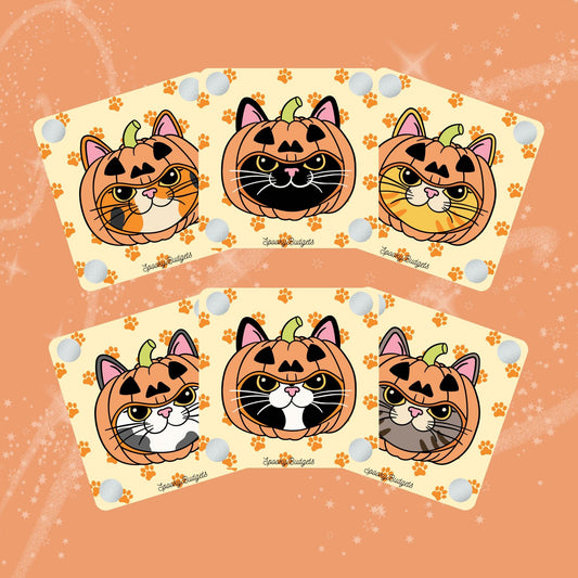 Pumpkin Kitties Mini Scratch & Save Set of 6 Challenges 75/150 Total Savings