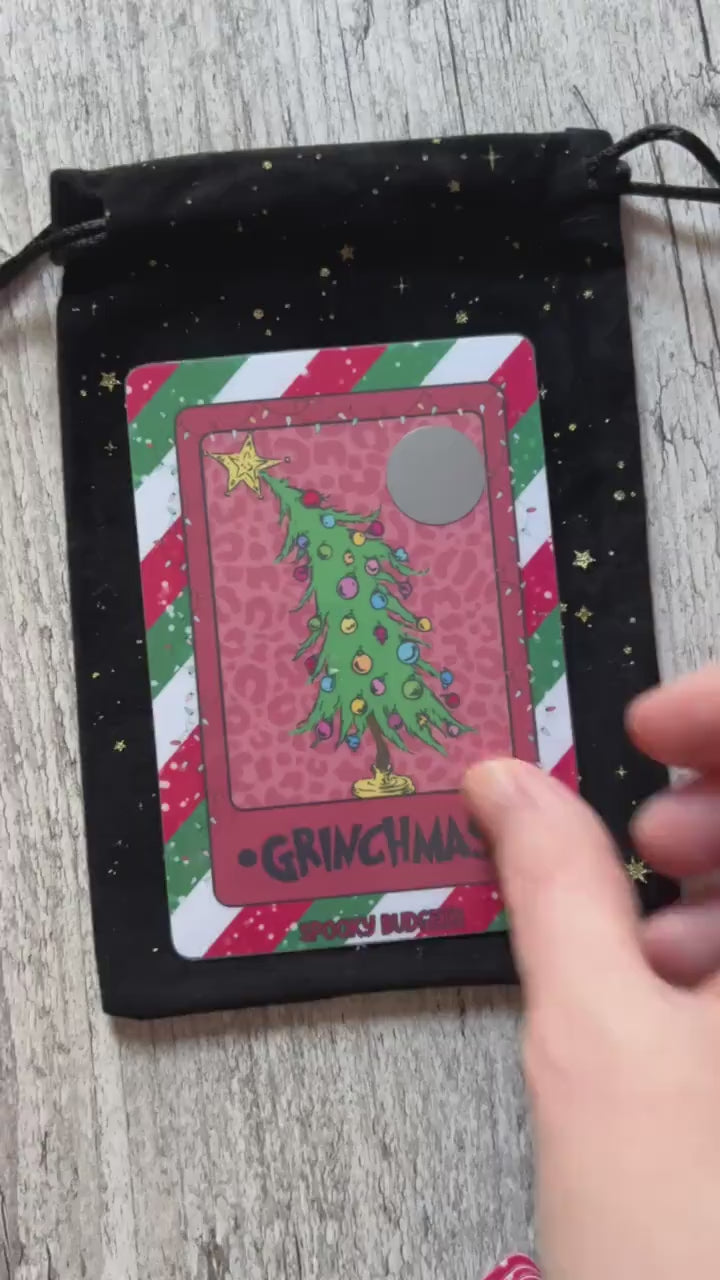 Grinchmas Tarot Deck Scratch Off Savings w/ Dashboard & Envelope Add On