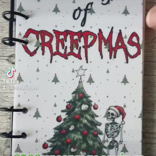 12 Days of Creepmas Savings Challenge A6 Mini Binder 300+ Savings