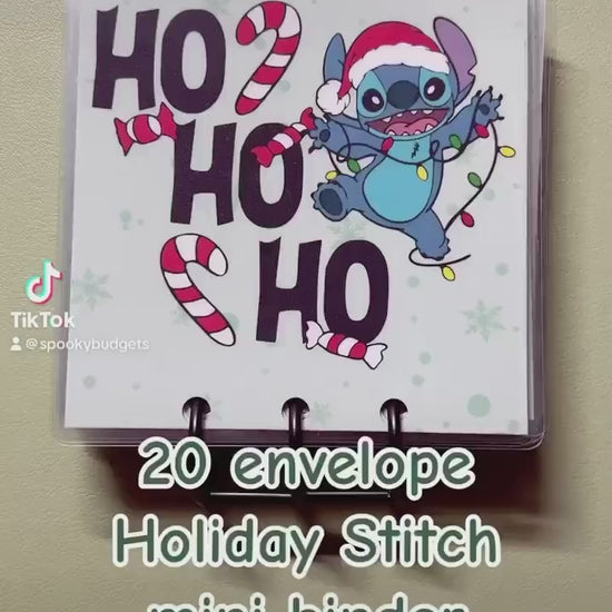 Holiday Stitch 20 Envelope 200+ Savings Challenge Mini Binder