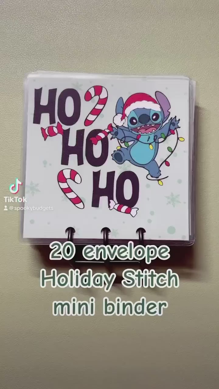 Holiday Stitch 20 Envelope 200+ Savings Challenge Mini Binder